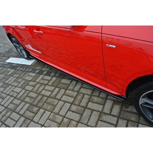 Seitenschweller Ansatz Cup Leisten Audi A4 B9 S-Line schwarz Hochglanz