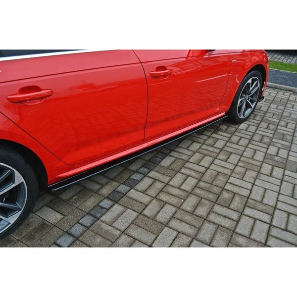 Seitenschweller Ansatz Cup Leisten Audi A4 B9 S-Line schwarz Hochglanz