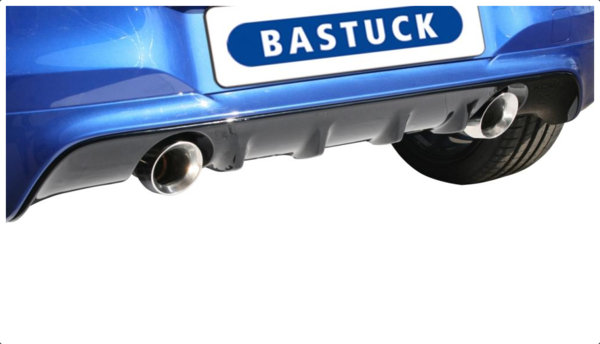 Bastuck Komplettanlage für Opel Corsa E 2x 1x90mm, 30° schräg geschnitten, Race-Look
