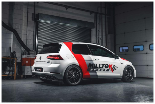 Milltek Komplettanlage für Volkswagen (VW) Golf 7 R Facelift 2x 2x118x83mm Cerakote Black Oval