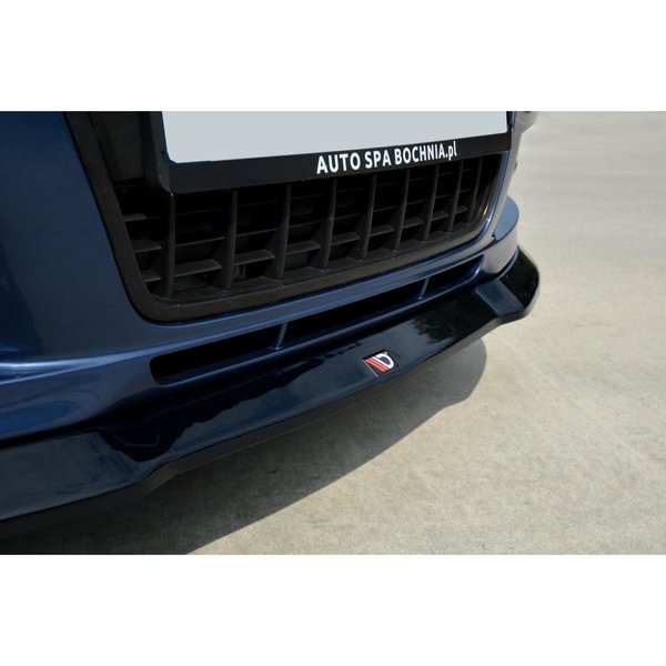 Cup Spoilerlippe Front Ansatz passend für AUDI A6 C6 S-LINE (vor Facelift) schwarz Hochglanz