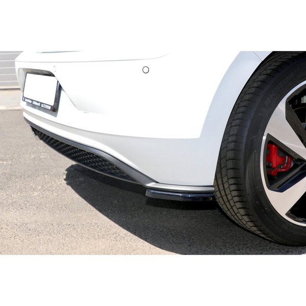 Heck Ansatz Flaps Diffusor passend für VW POLO MK6 GTI schwarz Hochglanz