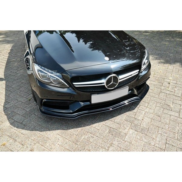 Front Ansatz passend für V.1 Mercedes C-Klasse S205 63 AMG Kombi schwarz Hochglanz