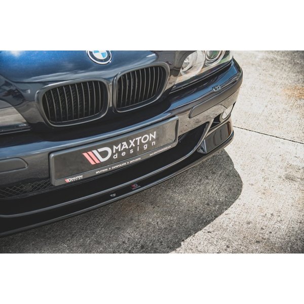 Cup Spoilerlippe Front Ansatz + Flaps passend für BMW M5 E39 schwarz Hochglanz