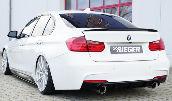 Rieger Heckeinsatz M-Paket-Heckschürze BMW 3er F30 (3L): 02.12-06.15 (bis Facelift), 07.15- (ab Face