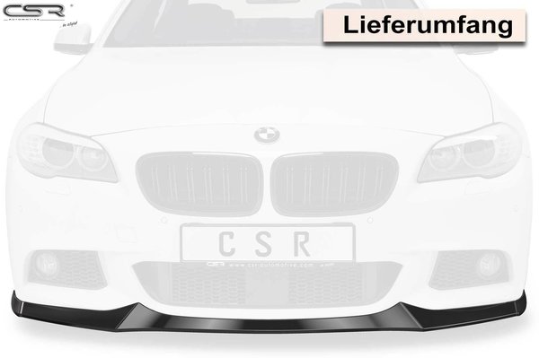Cup-Spoilerlippe mit ABE für BMW 5er F10/F11 M-Paket CSL137, schwarz Hochglanz