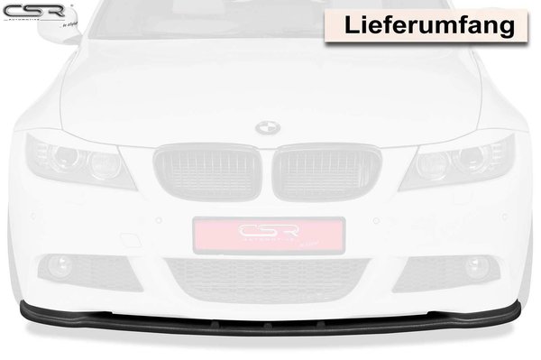 Cup-Spoilerlippe mit ABE für BMW 3er E90 / E91 LCI M-Paket CSL168, schwarz Hochglanz