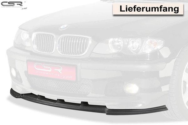 Cup-Spoilerlippe mit ABE für BMW 3er E46 CSL185, schwarz Hochglanz