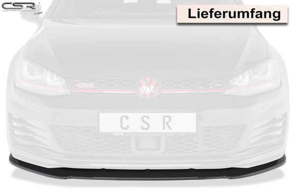 Cup-Spoilerlippe mit ABE für VW Golf 7 GTI / GTD CSL338, schwarz Hochglanz