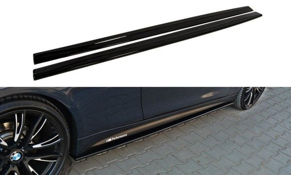 Seitenschweller Ansatz für BMW 4er F32 M Paket schwarz Hochglanz