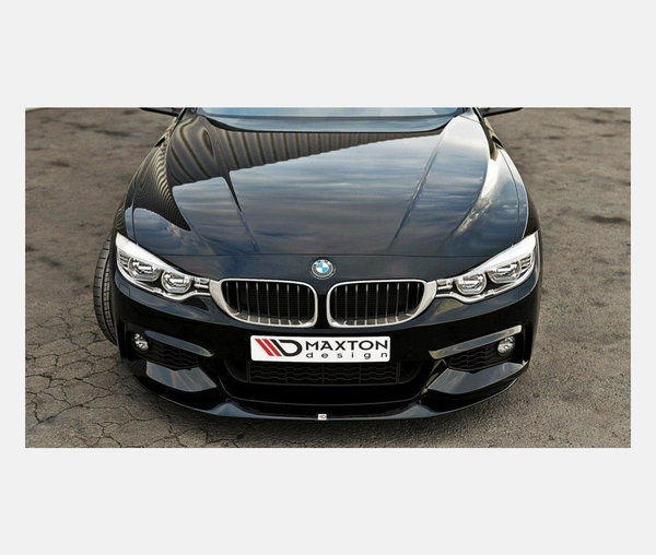Front Ansatz für v.2 BMW 4er F32 M Paket (GTS-look) schwarz Hochglanz
