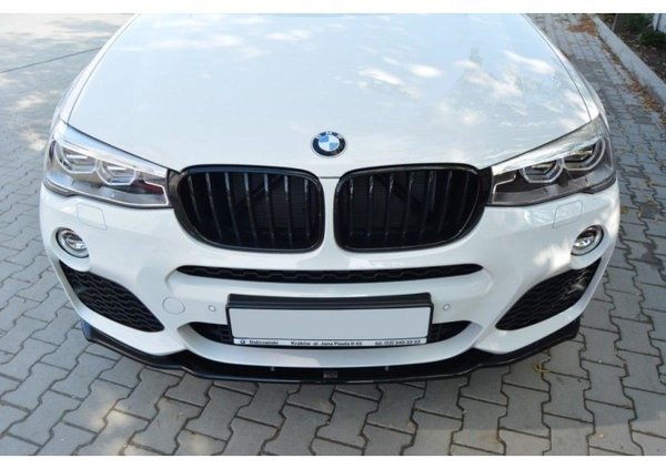 Front Ansatz für BMW X4 M Paket schwarz Hochglanz