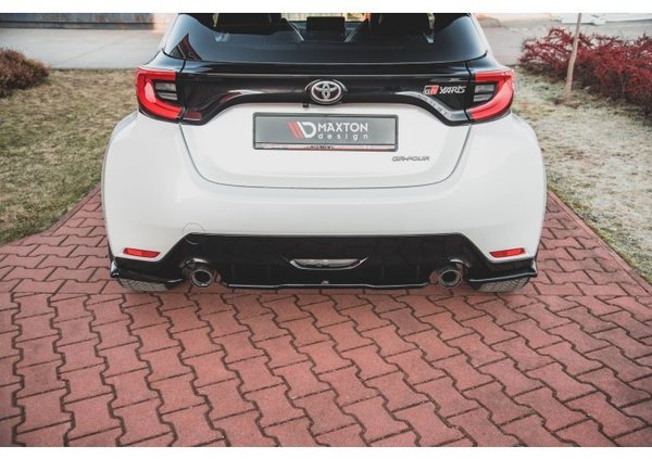 Heck Ansatz Flaps Diffusor V.1 für Toyota GR Yaris Mk4 schwarz Hochglanz
