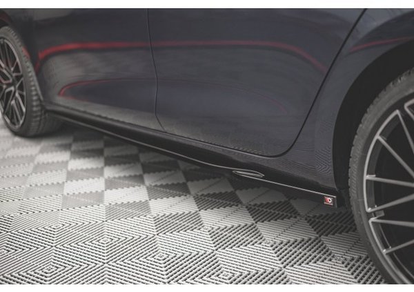 Seitenschweller Ansatz für V.1 für Seat Leon FR Mk4 / Cupra Leon  schwarz Hochglanz