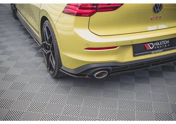 Heck Ansatz Flaps Diffusor V.2 für Volkswagen Golf 8 GTI Clubsport schwarz Hochglanz