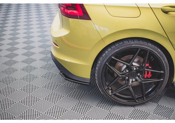 Heck Ansatz Flaps Diffusor V.2 für Volkswagen Golf 8 GTI Clubsport schwarz Hochglanz