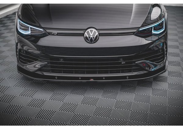 Front Ansatz V.1 für Volkswagen Golf R Mk8 schwarz Hochglanz