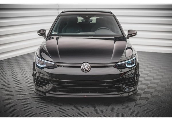 Front Ansatz V.5 für Volkswagen Golf R Mk8 schwarz Hochglanz
