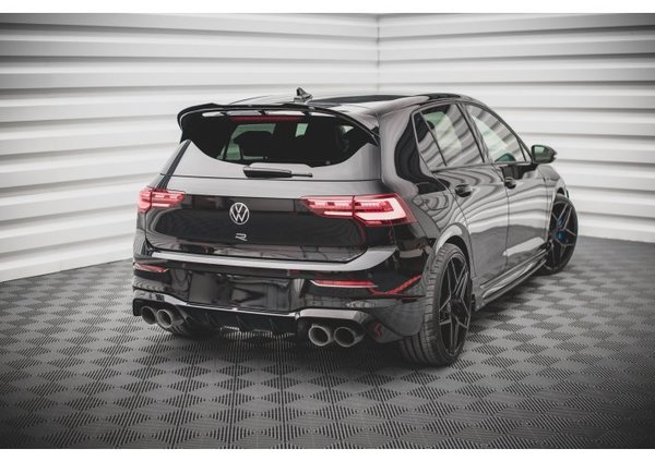 Diffusor Heck Ansatz V.1 für Volkswagen Golf R Mk8 schwarz Hochglanz