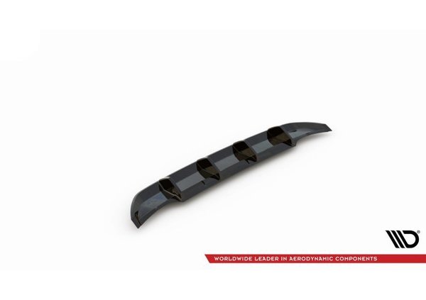 Diffusor Heck Ansatz für Volkswagen T-Roc Mk1 schwarz Hochglanz