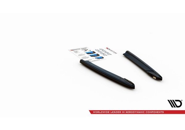Heck Ansatz Flaps Diffusor V.4 für Skoda Octavia RS Mk4 schwarz Hochglanz
