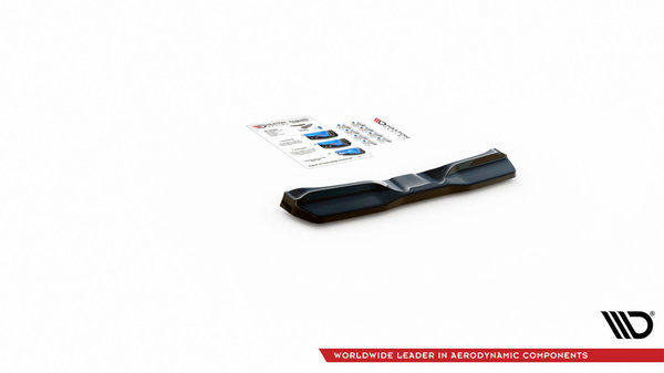 Mittlerer Diffusor Heck Ansatz V.2 für Nissan 370Z  schwarz Hochglanz