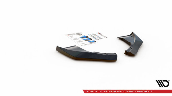 Heck Ansatz Flaps Diffusor V.2 für Nissan 370Z  schwarz Hochglanz