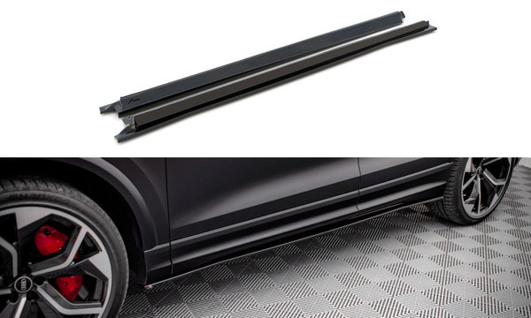 Seitenschweller Ansatz für Audi RSQ8 Mk1 schwarz Hochglanz