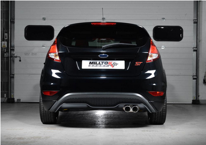 Milltek Komplettanlage für Ford Fiesta VI Typ JA8 Facelift 2x 80mm, GT-Optik poliert